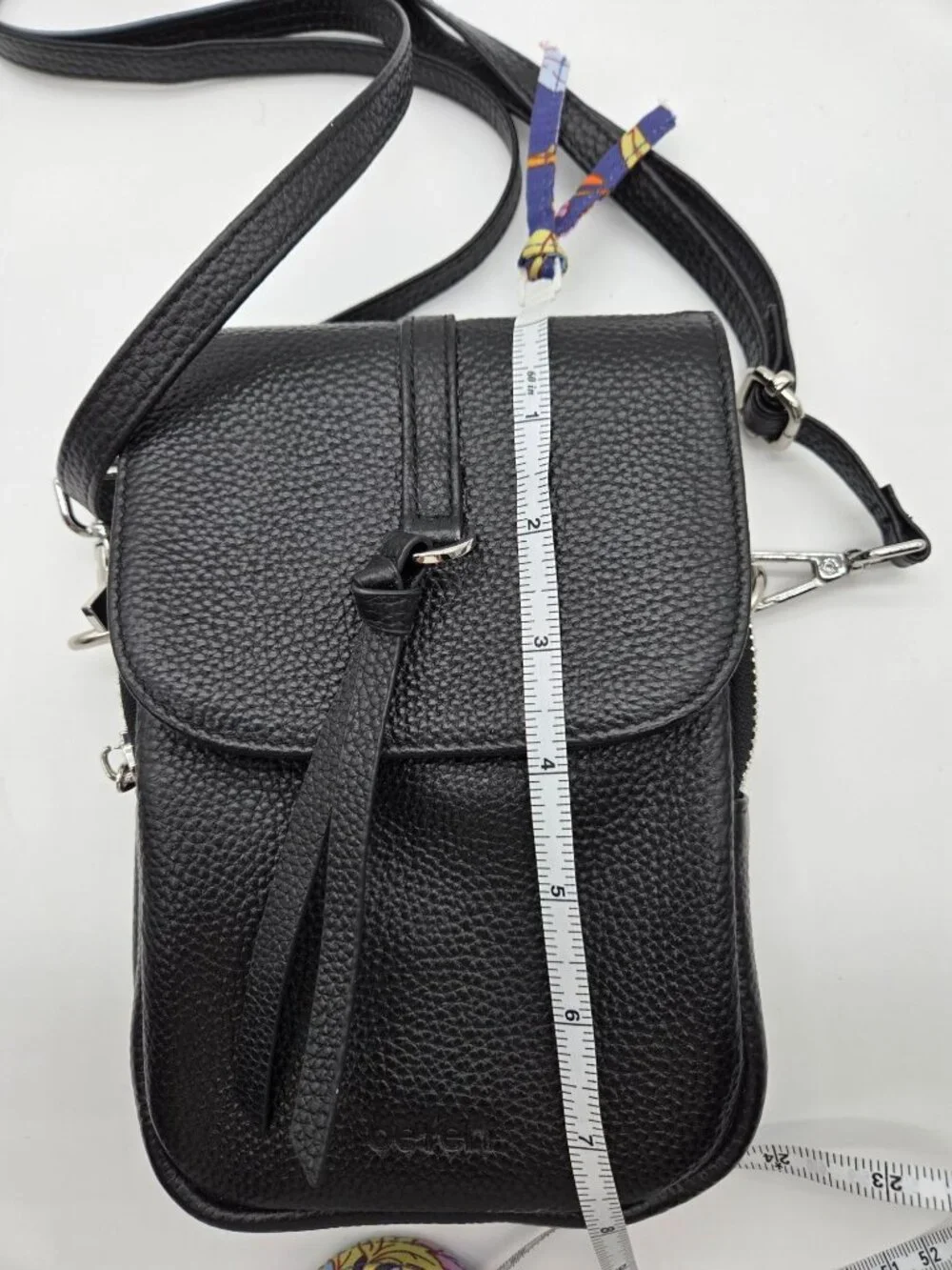 Befen Black Genuine Leather Crossbody Travel Organizer RFID Phone Passport Bag